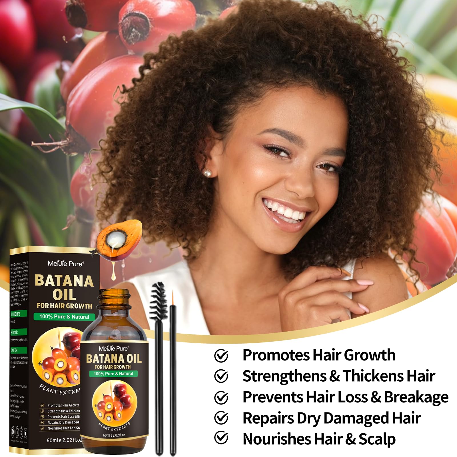 CLOTHES OF SKIN Batana Oil close-up on scalp care and nourishment