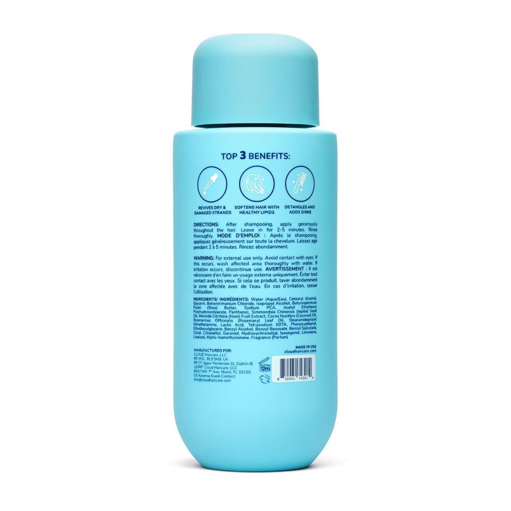 Cloud Weightless Nourishing Conditioner application on mid-lengths to ends for easier detangling