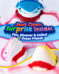 CLOUQUAR shark bath bombs glow-toy-inside reveals glow-in-the-dark sea friend.