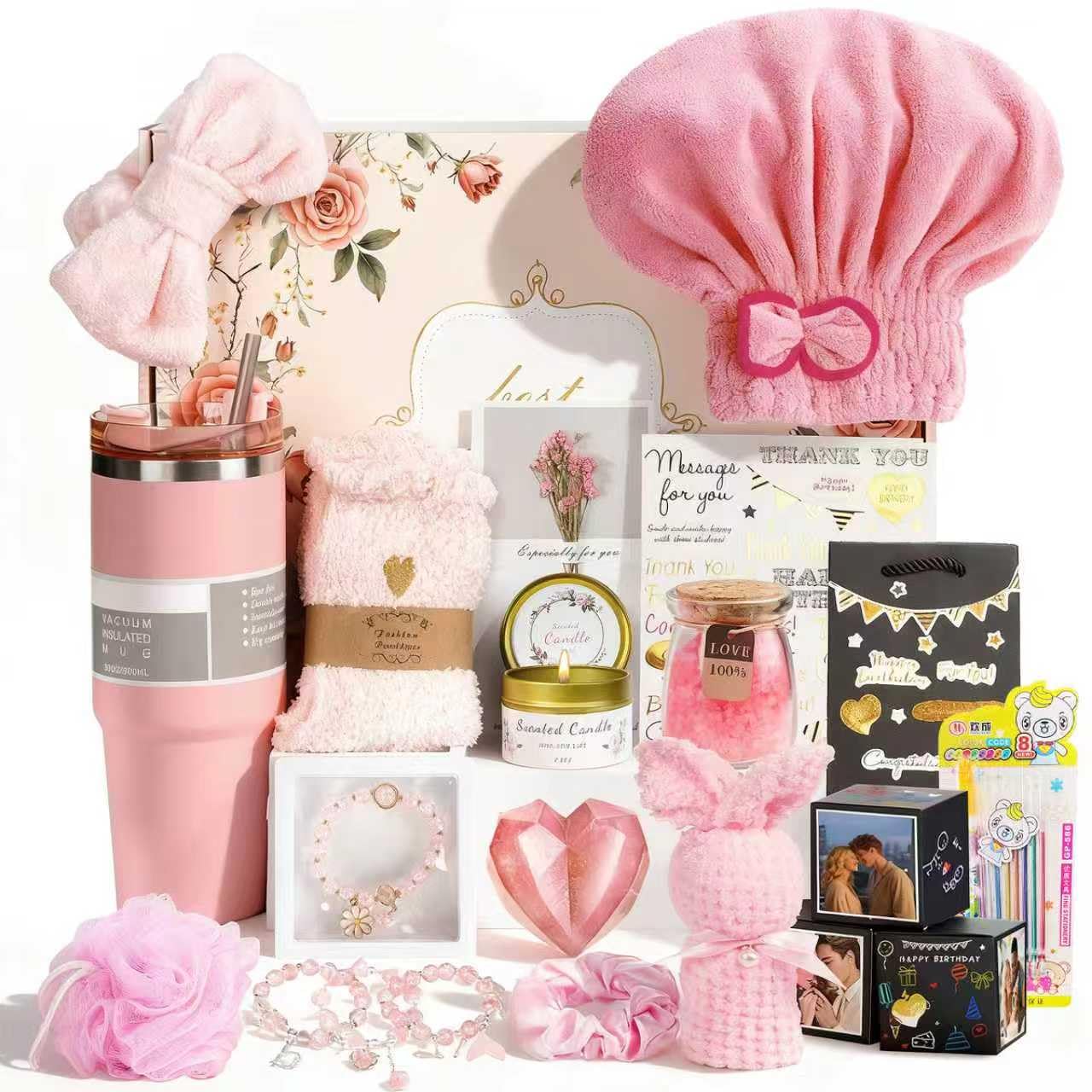 CLTTCLLCT 21-piece DIY photo pop-up box reveals a personalized birthday message