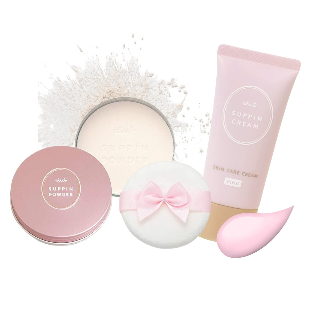 Club Suppin translucent setting powder compact for a natural soft-matte finish