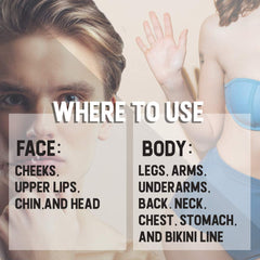 Clubman No Bumps Gel applied to the neck for irritation relief.