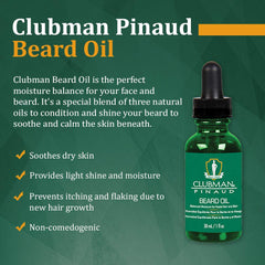 Clubman Pinaud beard oil 2-pack box highlighting value and convenience.