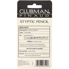 Compact protective case for Clubman Styptic Pencil guards your Dopp kit.