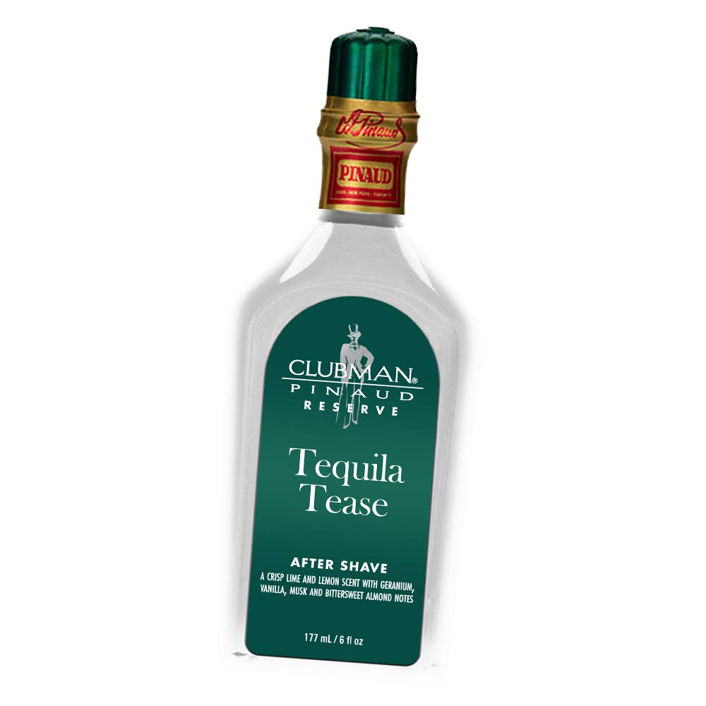 Clubman Tequila Tease aftershave bottle front view with refreshing citrus notes