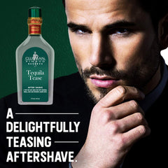 Clubman Tequila Tease aftershave bottle side view highlighting travel-friendly size