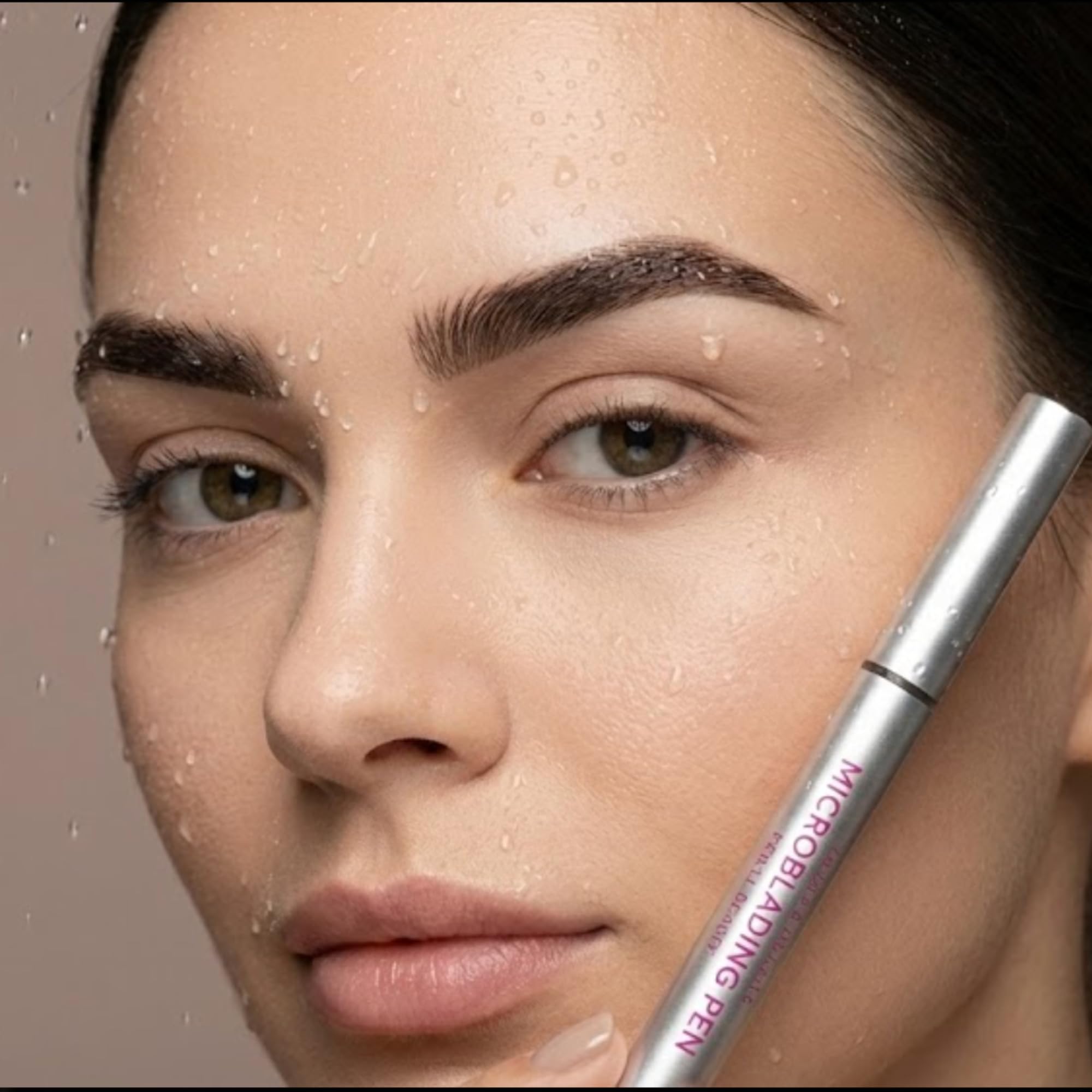 C-LUX Microfilling Eyebrow Pen in medium-dark brown shade for deeper definition