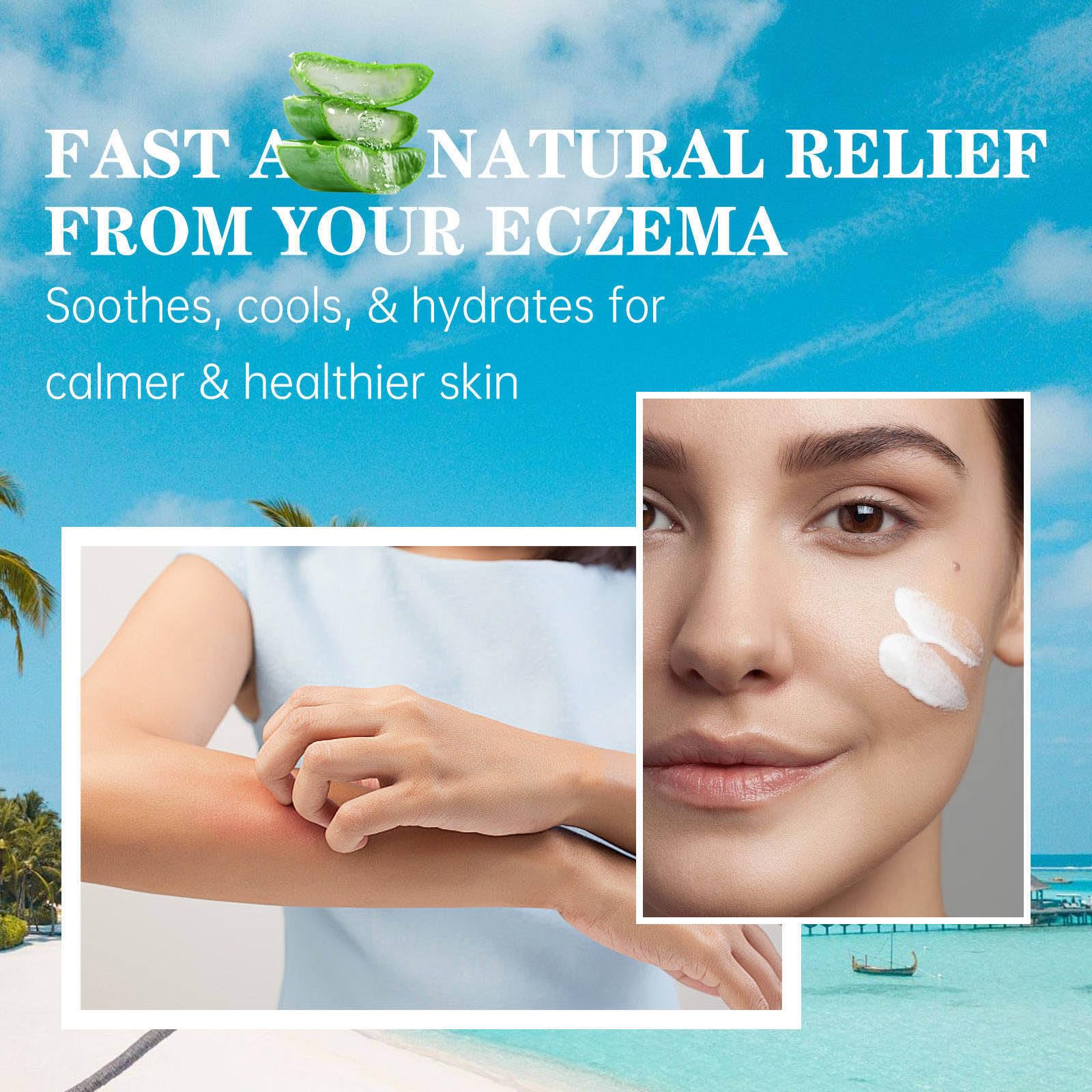 CLY AMS label closeup of soothing eczema cream highlighting gentle, skin-friendly formulation