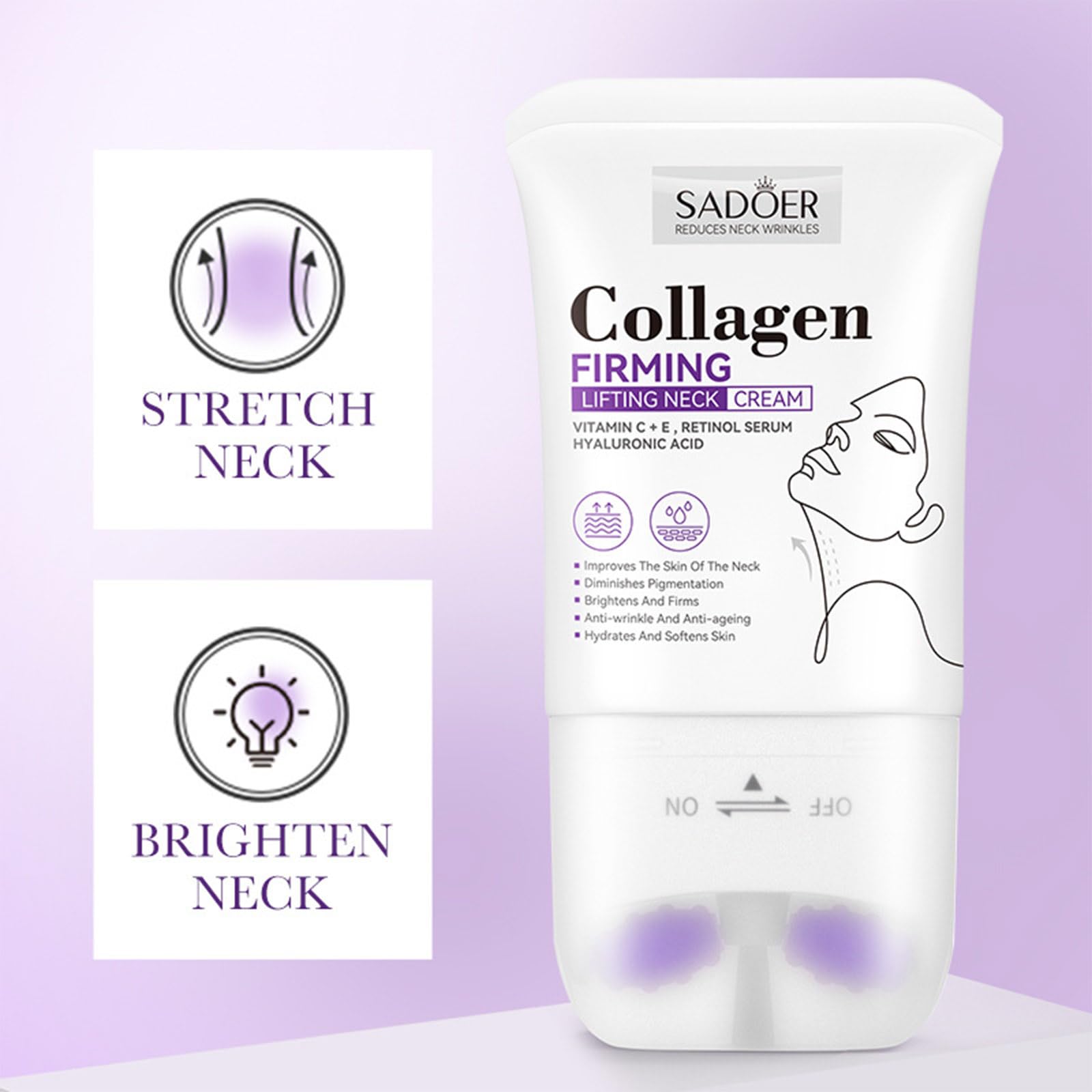 CLY AMS neck cream lifting the skin for a firmer neckline.