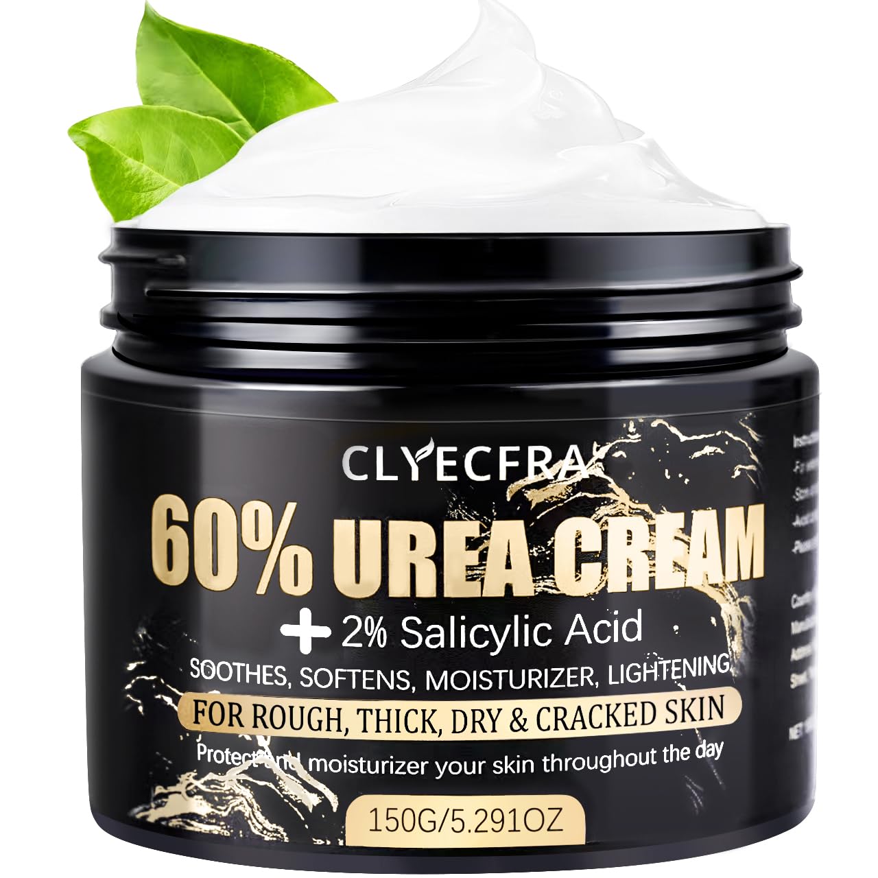 Clyecfra 60% Urea Cream bottle highlighting deep hydration for dry skin