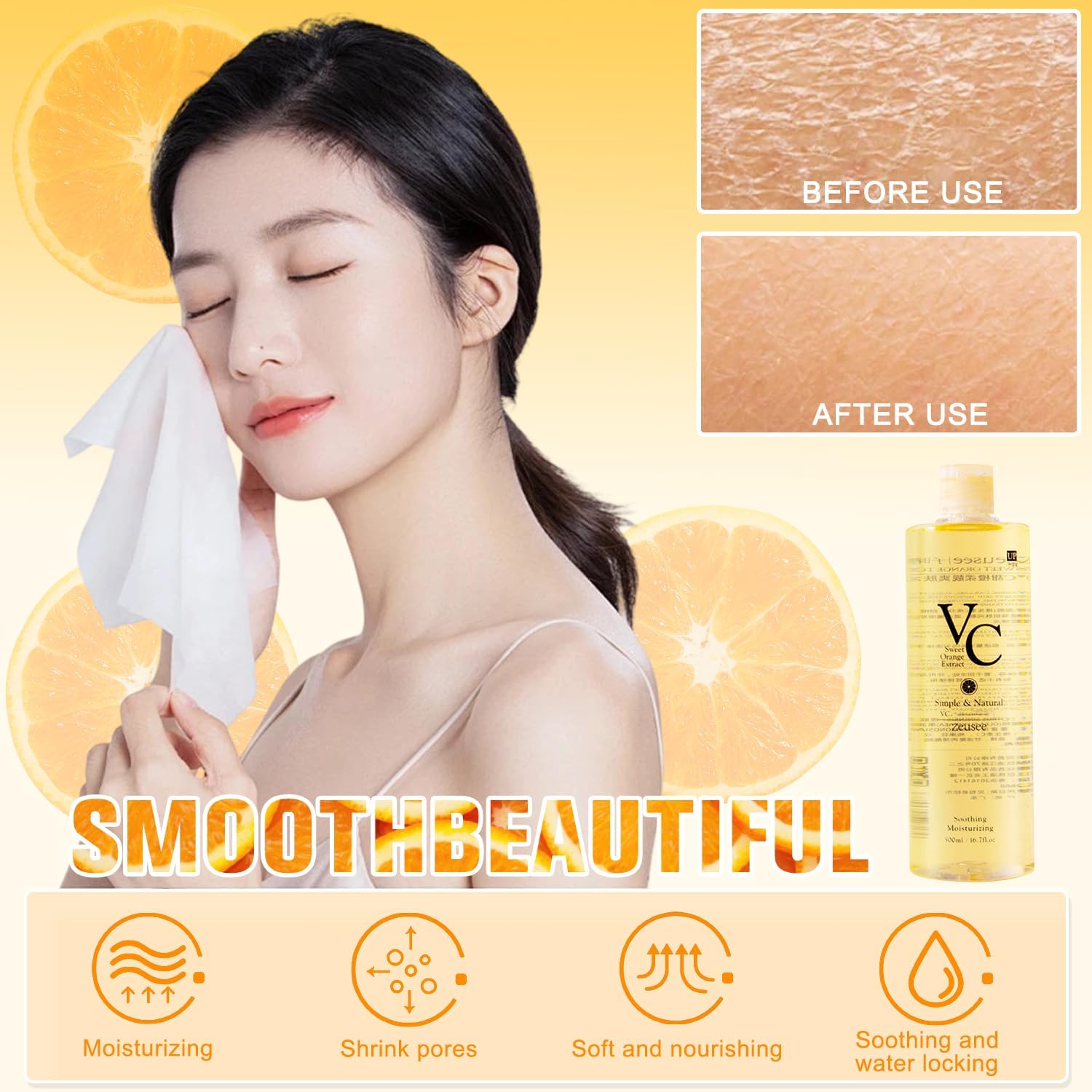 CLYXQP VC Toner hydration boost with a lightweight non greasy texture.