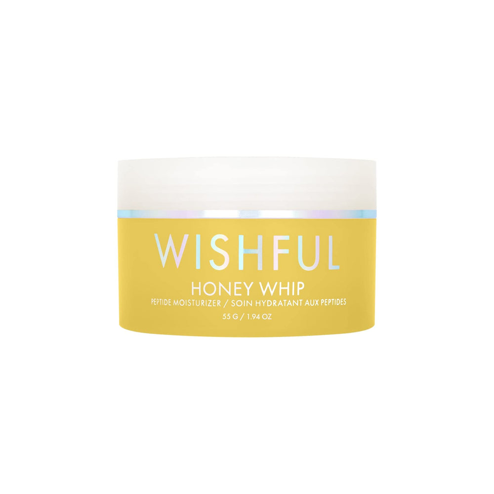 Close-up of the jar highlights whipped texture and luxe finish for smooth application.