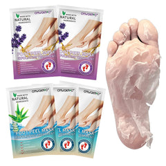 CMWGKBC 5 Pack Foot Peeling Mask packaging shows convenient at-home care.