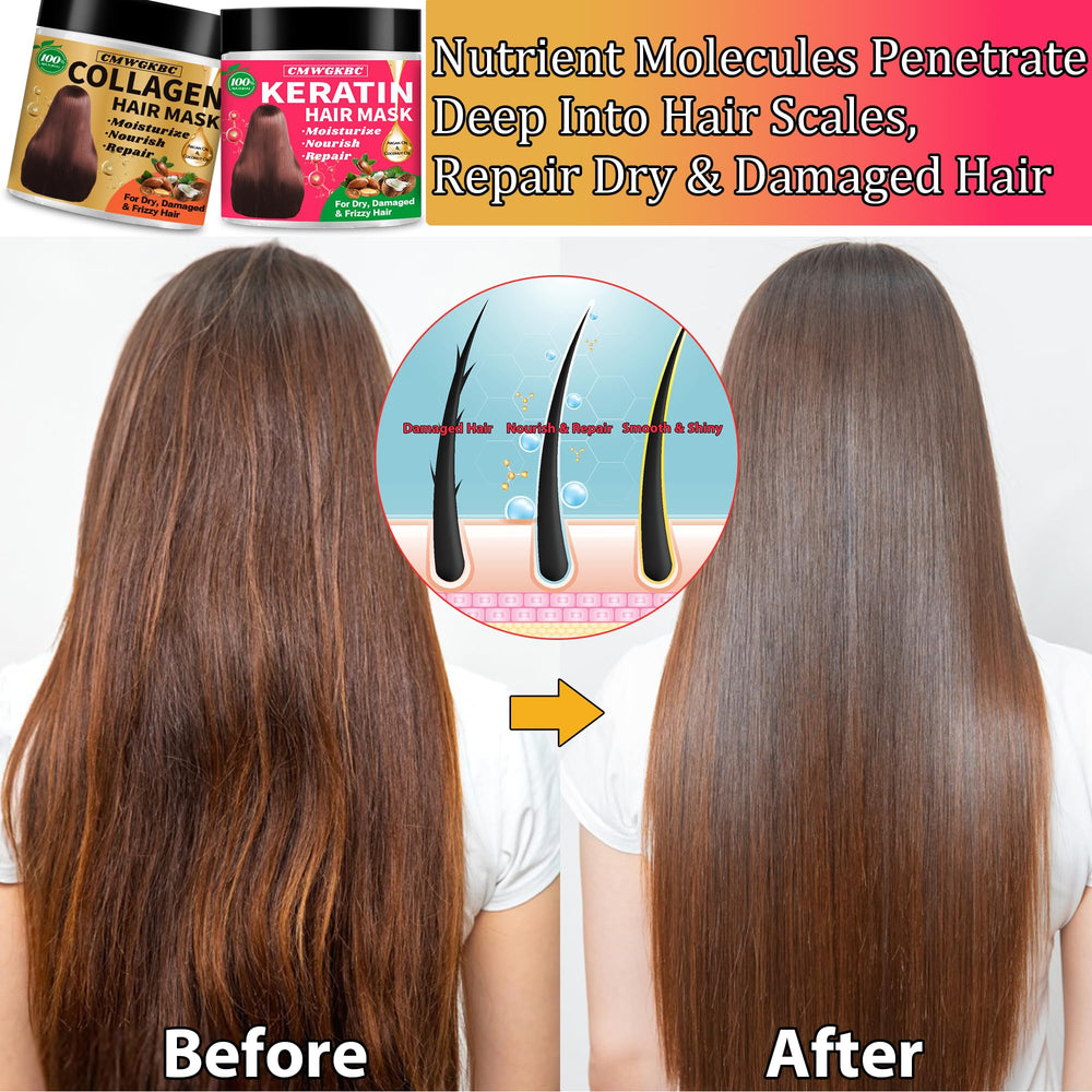 CMWGKBC argan coconut oil hair mask highlights nourishing oils for strength.