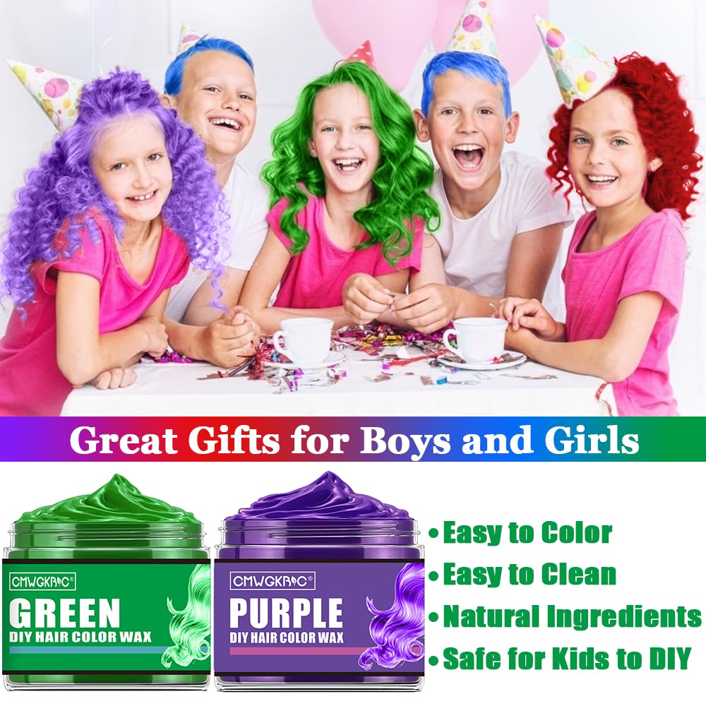 CMWGKBC blue hair color wax delivers vibrant, non-permanent shade