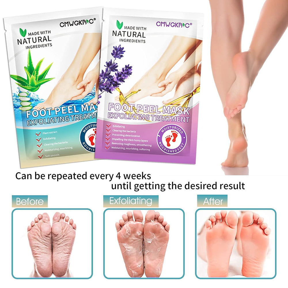 CMWGKBC Foot Peel Mask no-salicylic-acid emphasizes gentle exfoliation.