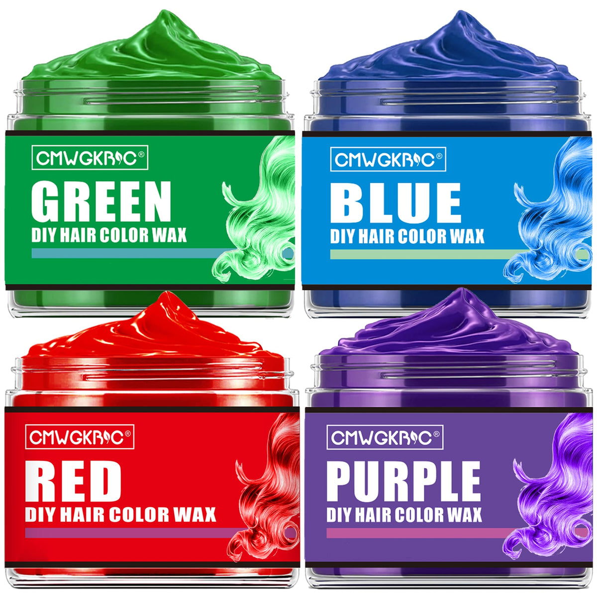 CMWGKBC green hair color wax for temporary color that washes out easily