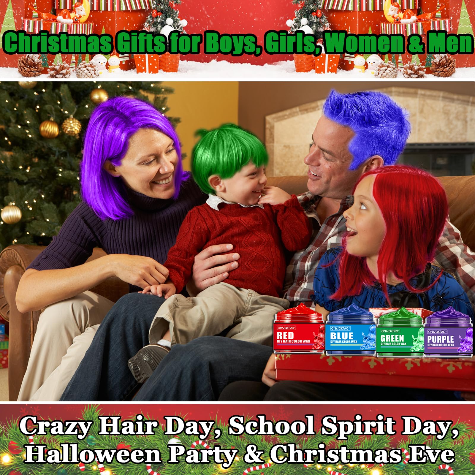 CMWGKBC purple hair color wax adds fun styling without damage