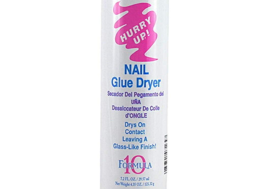 C.N nail glue dryer demonstrates a glass-like finish on nails for a polished look.