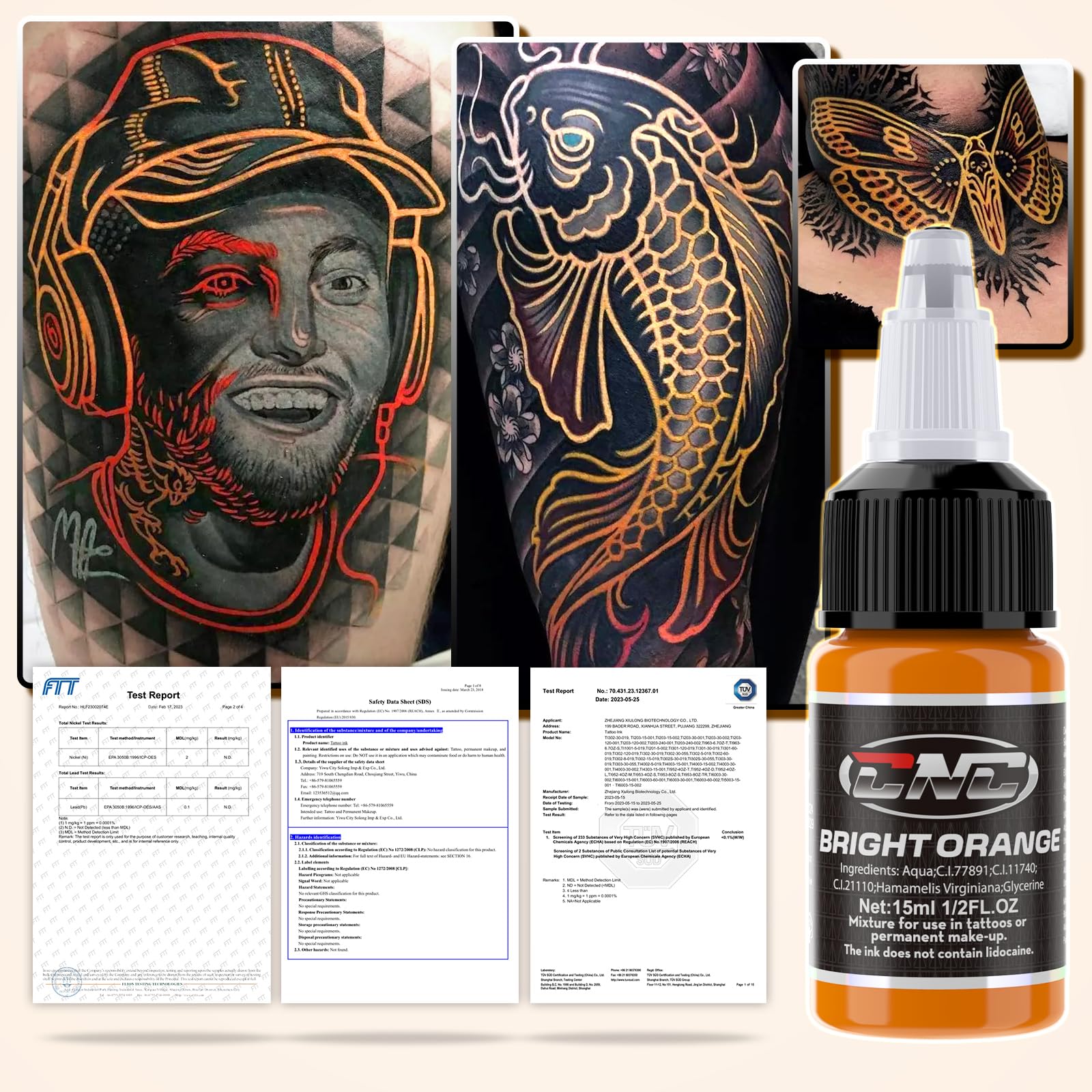 CNC Tattoo Ink Set shading and liner ink for clean lines
