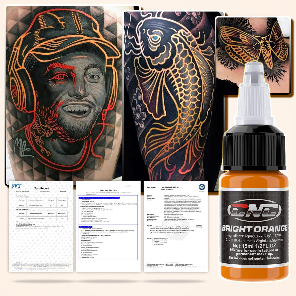 CNC Tattoo Ink Set shading and liner ink for clean lines