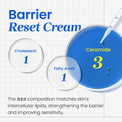 CNP Barrier Reset Cream being applied for soothing and barrier support