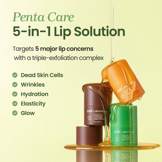 CNP Cafe Lip Butter overnight regimen close-up indicating long-lasting moisture.