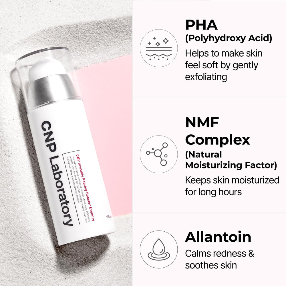 CNP Facial Polish ingredients: NMP Complex and Allantoin for lasting hydration.