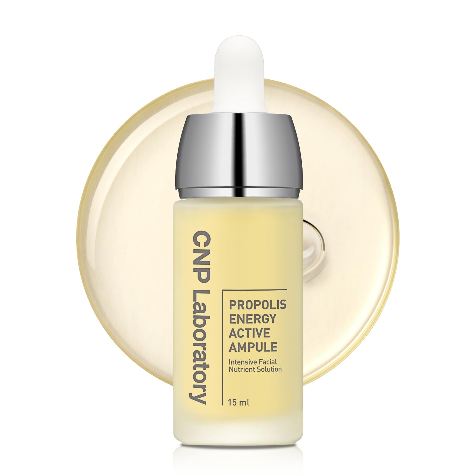 CNP Honey Glow Serum bottle shows radiant hydration.