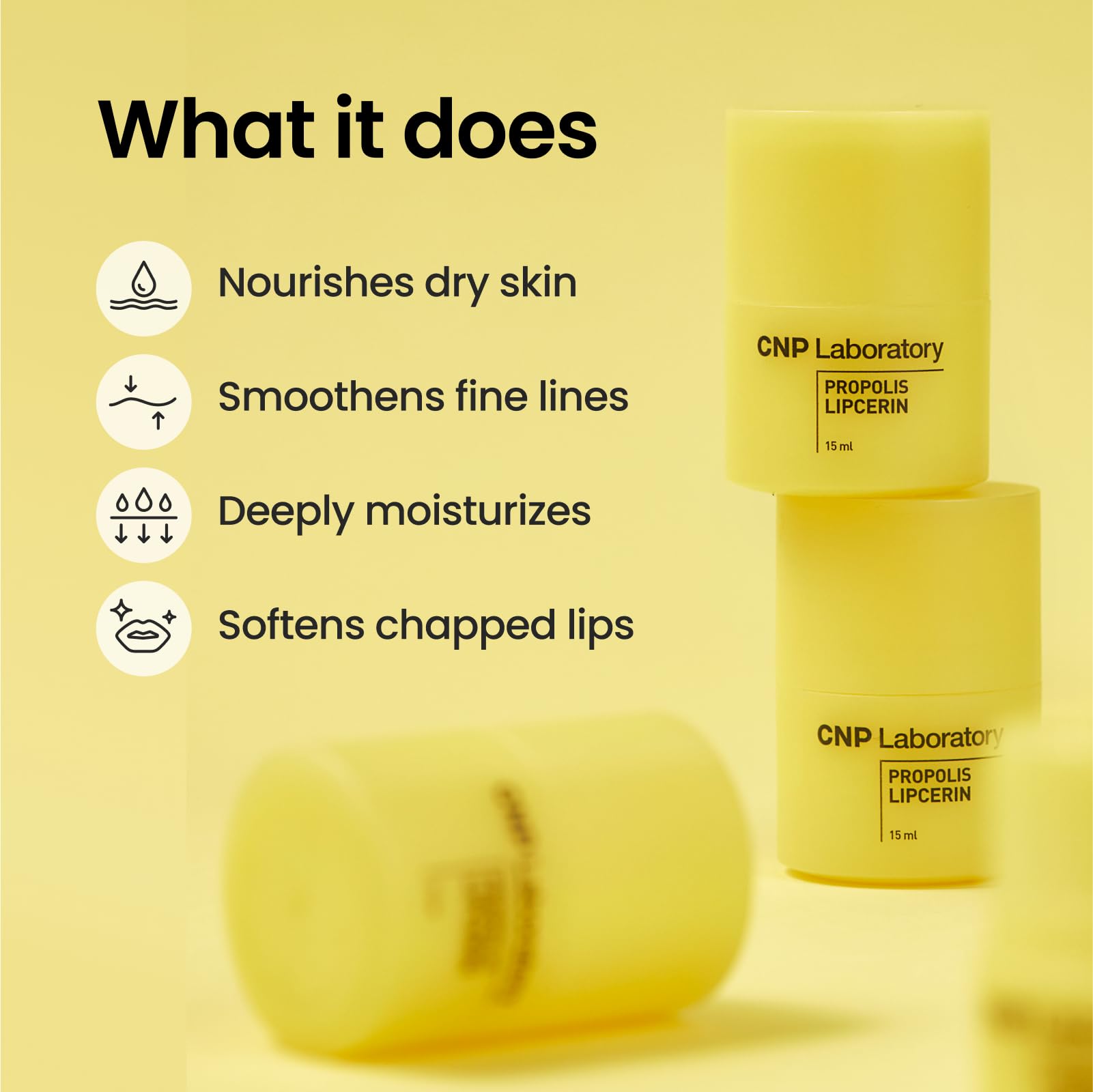 CNP Honey Lip Butter dial applicator demonstrating hygienic use