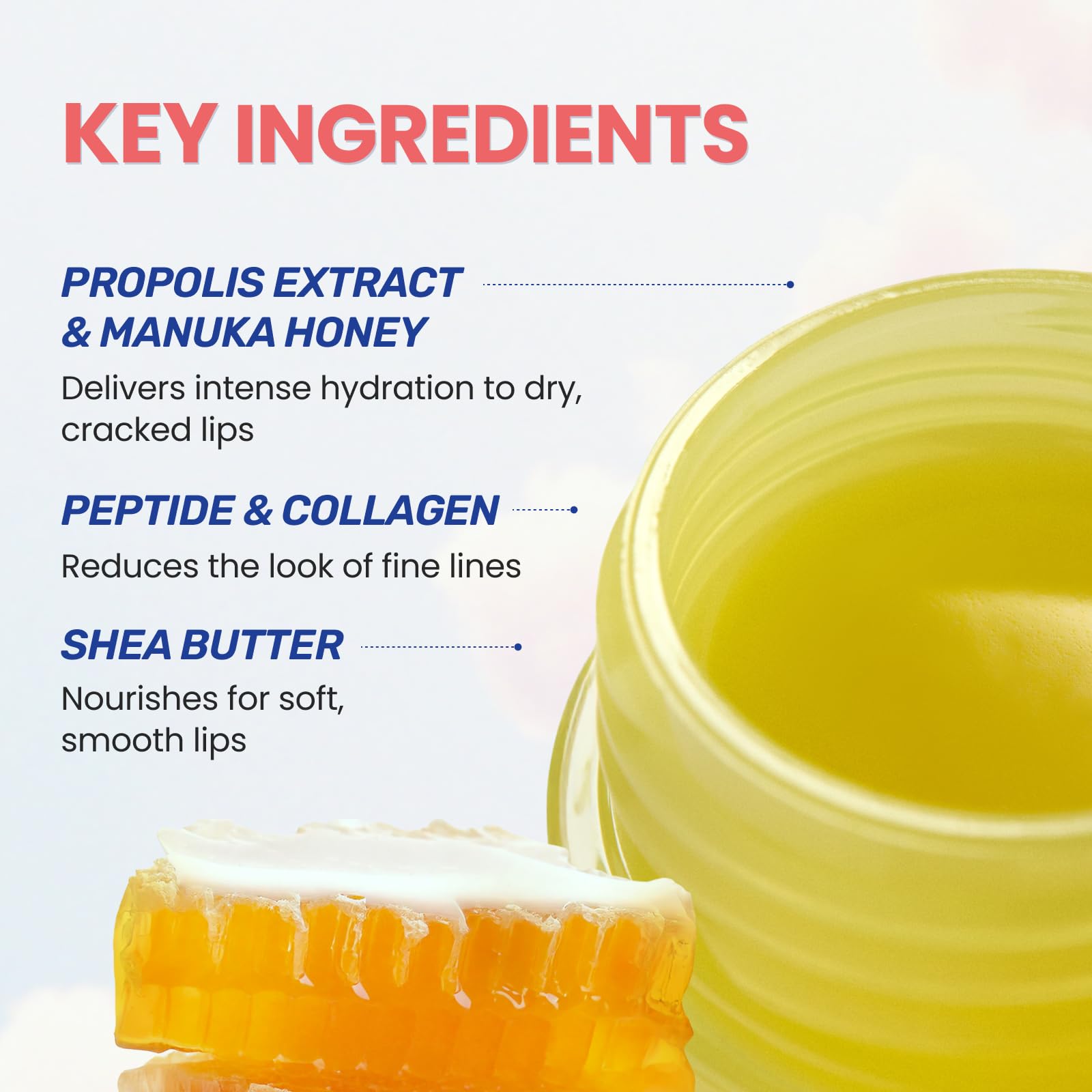 CNP Honey Lip Butter Mini Set Propolis Extract nourishes lips