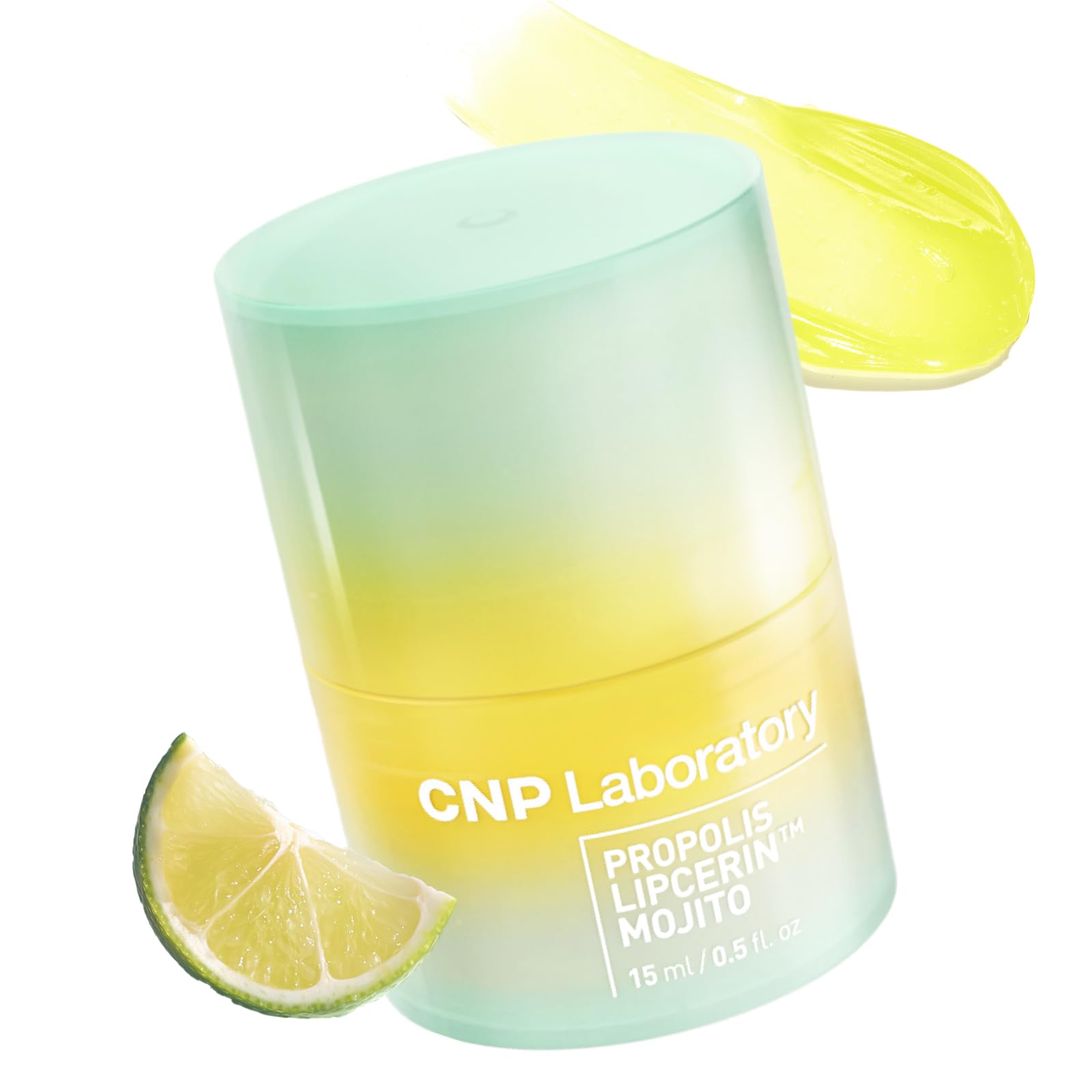 CNP Honey Lip Butter Lipcerin 03 Lime bottle shows long-lasting hydration