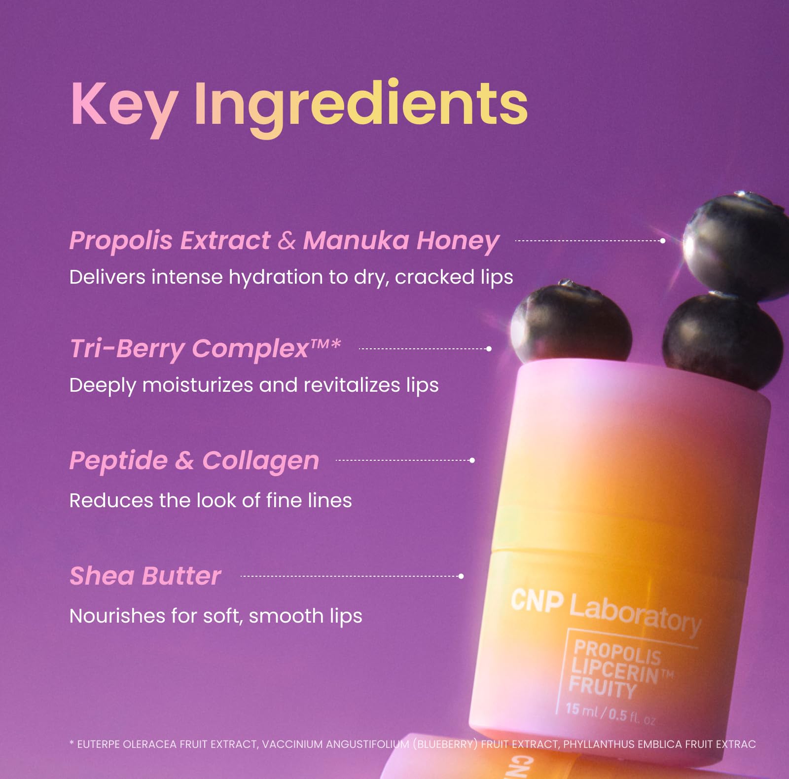 CNP Manuka Honey ingredient close-up for nourishing lip care