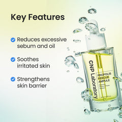 CNP Rescue+Propolis Serum dropper in action highlights precise dosing