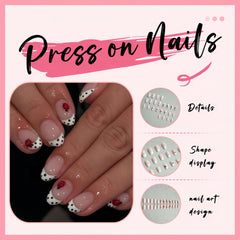 CnSybaris 3D red ladybug nails add playful charm to your manicure