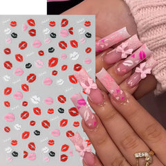 CnSybaris leopard print lips sticker for edgy style