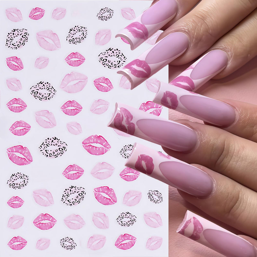 CnSybaris black and white lips decal for chic contrast