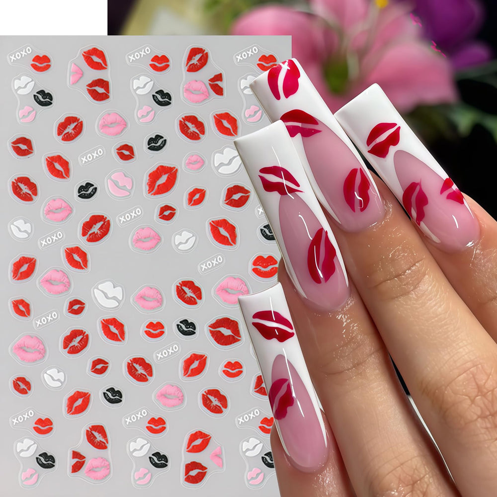 CnSybaris Valentines nail decal set displayed for inspiration