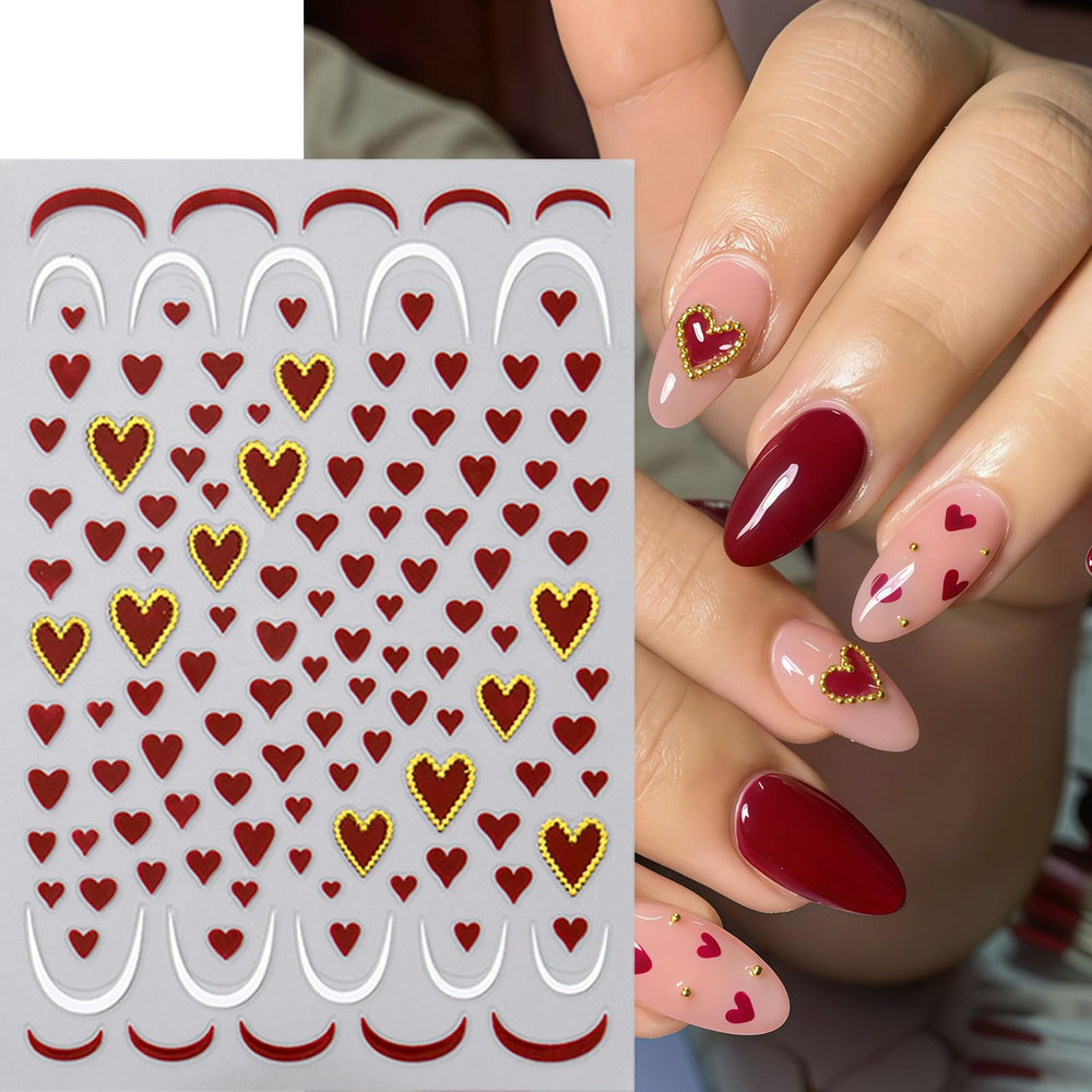 CnSybaris peach heart pattern for a soft romantic manicure