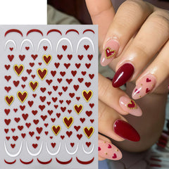 CnSybaris peach heart pattern for a soft romantic manicure