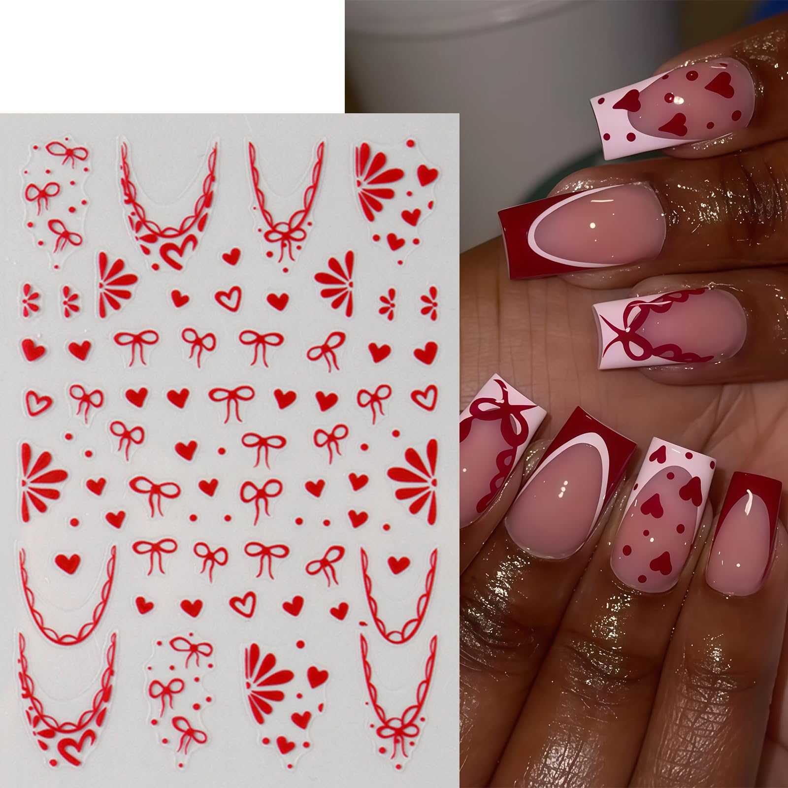 CnSybaris Valentines day nail decals for versatile nail art
