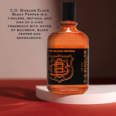 Elegant gift box for C.O. Bigelow Elixir Black Pepper No. 1586, ready for gifting.