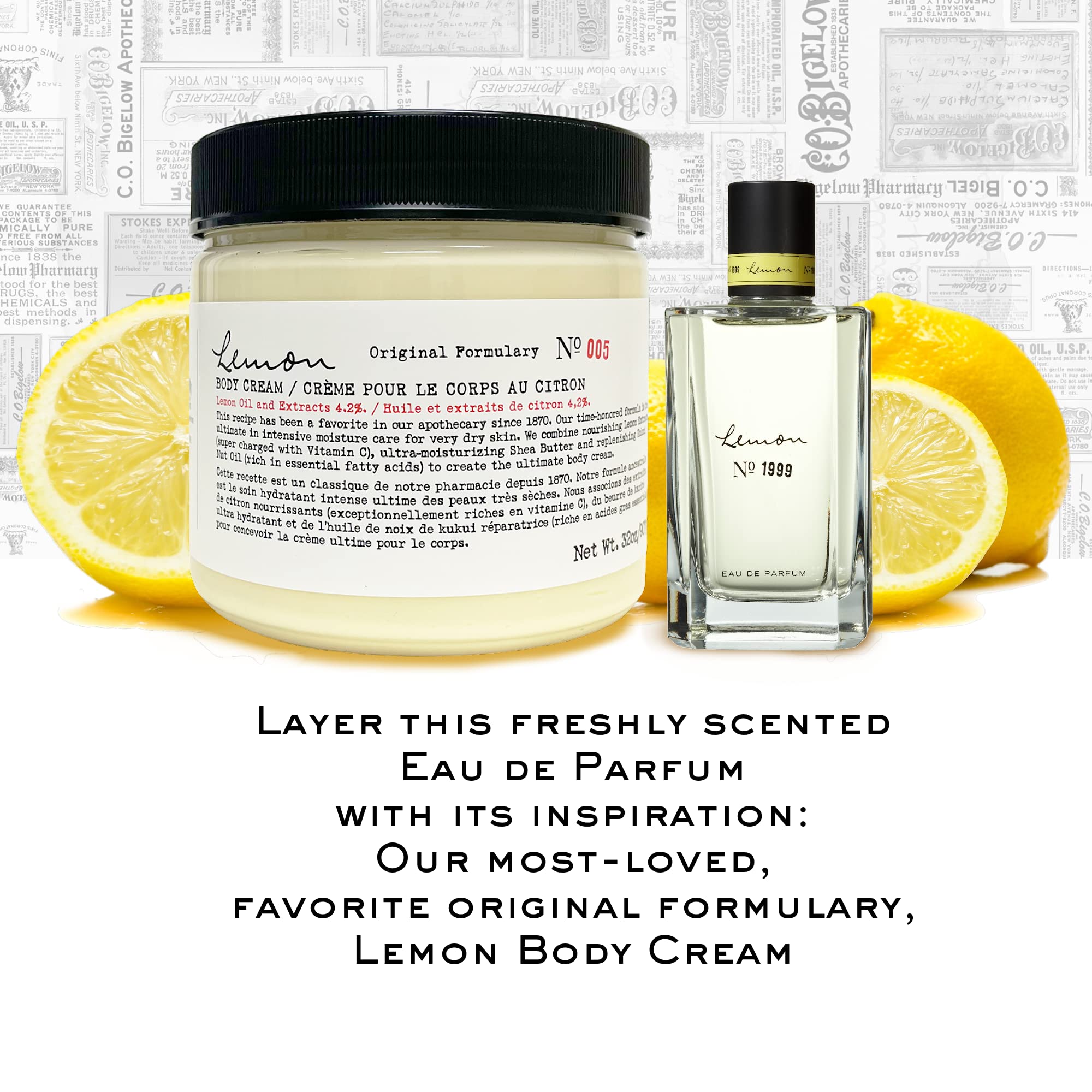 C.O. Bigelow Lemon Eau de Parfum applied to skin, inviting refreshing citrus aura.