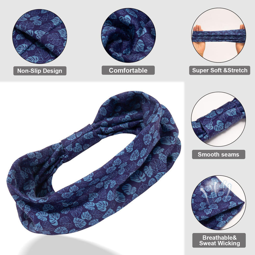Cobahom non-slip leaf-pattern headband fits most hair types for active days.