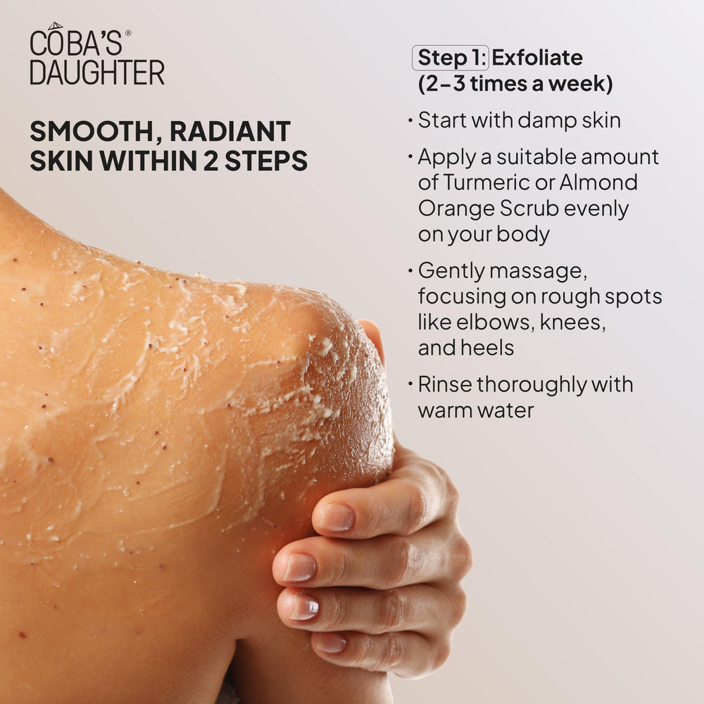 COBA'S DAUGHTER Almond Orange Scrub close-up texture reveals smooth particles