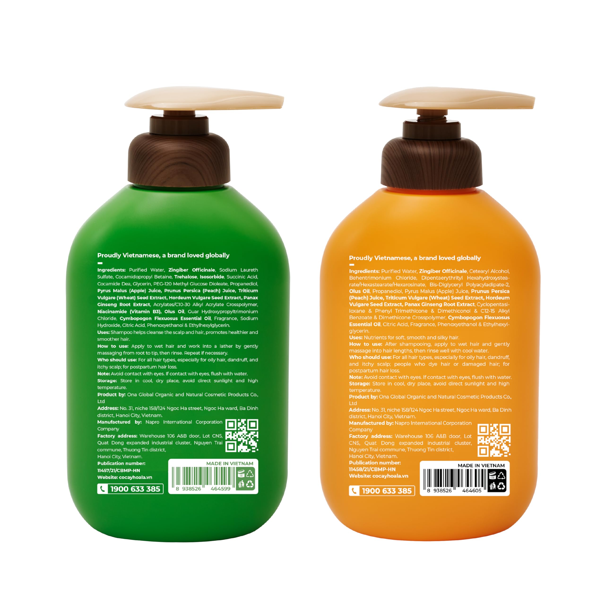 COCAY HOALA VIETNAM brand label on bottle signals natural ingredients and fragrance