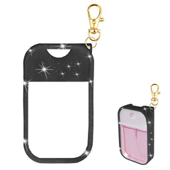 COCGVEL glitter-sequin-black-silicone-case keeps your Touchland bottle secure in style