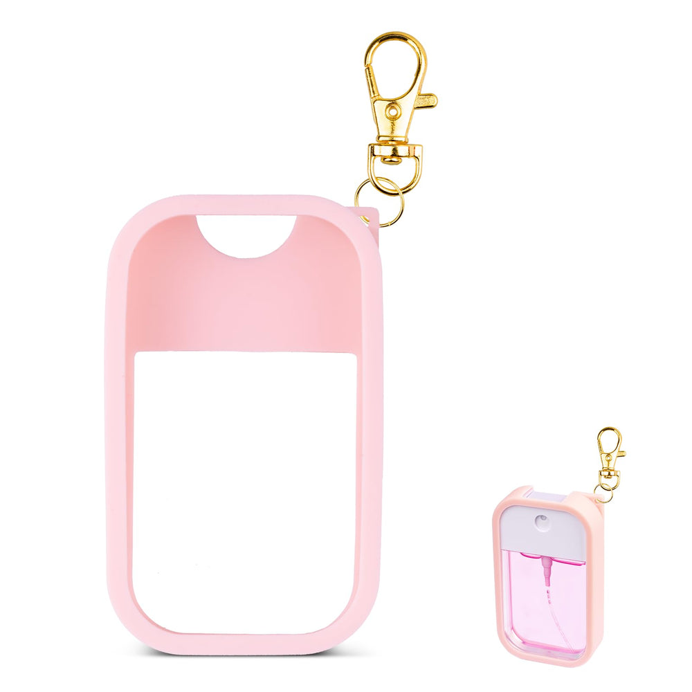 COCGVEL pink silicone case fits Touchland Power Mist bottle securely