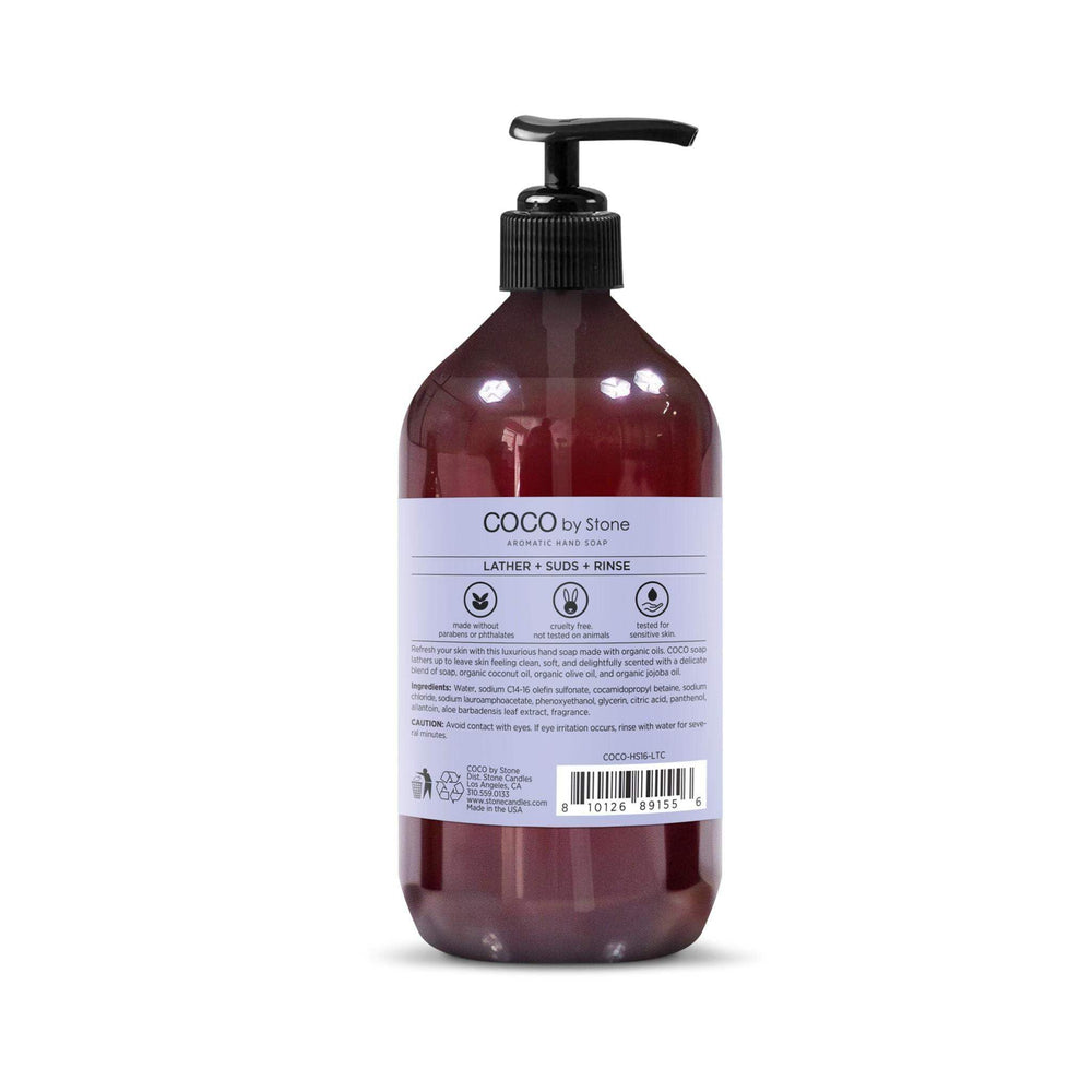 COCO by Stone boutique display featuring the hand soap lineup