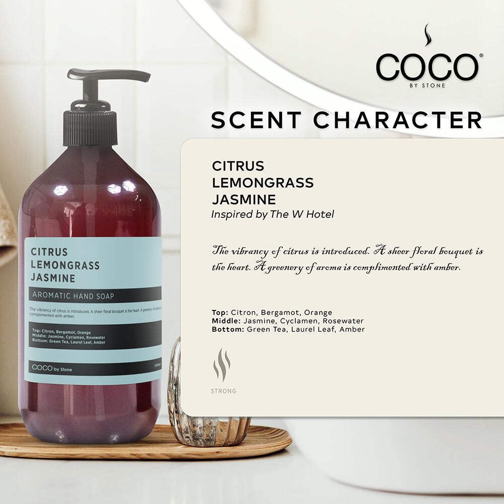 Close-up of COCO by Stone soap foam highlighting plant-based cleansing.